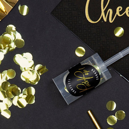 Confetti Kanon Goud 18cm van Partydeco koop je bij Partywinkel