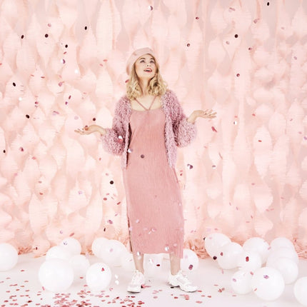 Confetti Kanon Hartjes Rose Goud 60cm van Partydeco koop je bij Partywinkel