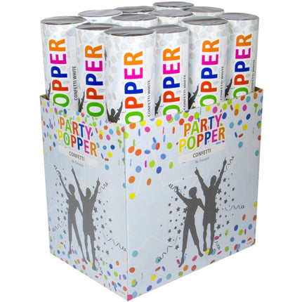 Confetti Kanon Wit 28cm van Folat koop je bij Partywinkel