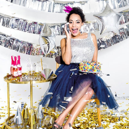 Confetti Kanon Zilver 60cm van Partydeco koop je bij Partywinkel