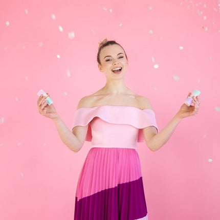 Confetti Knaller Pastel 17cm 6st van Partydeco koop je bij Partywinkel