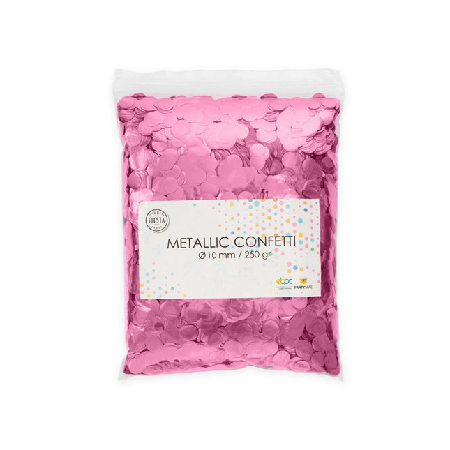 Confetti Rond Metallic Lichtroze 10mm van WeFiesta koop je bij Partywinkel