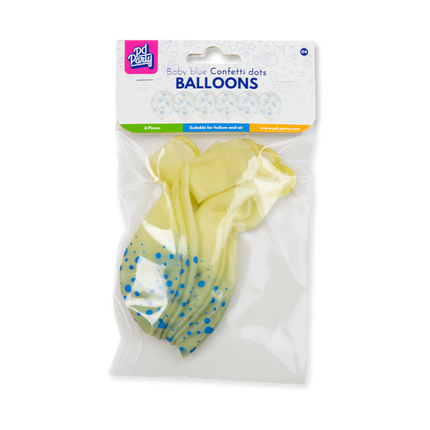 Niebieskie balony w kropki, 30 cm, 6 szt