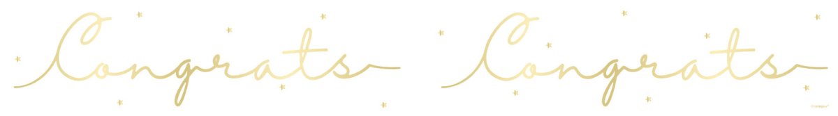 Congrats Banner 2,74m van Unique koop je bij Partywinkel