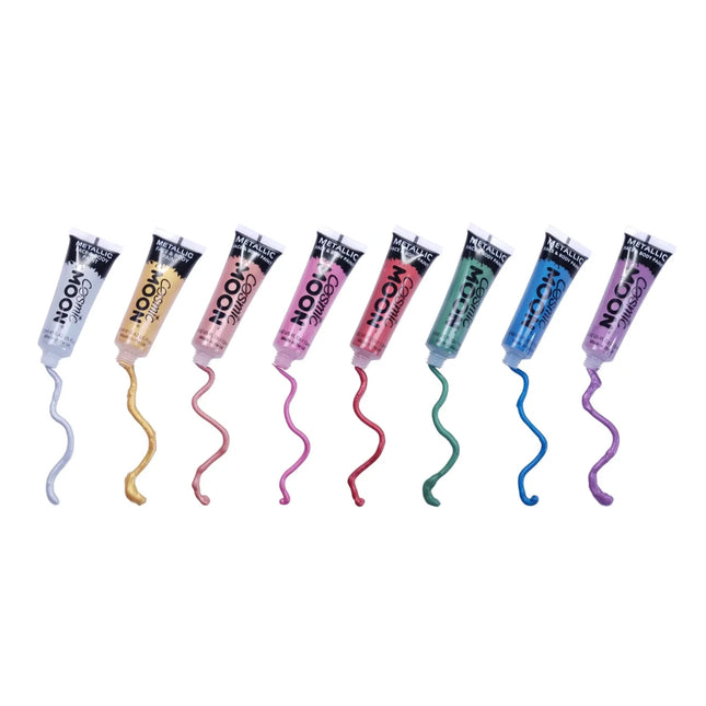 Cosmic Moon Metallic Face Paint Silver 12ml van Moon Creations koop je bij Partywinkel