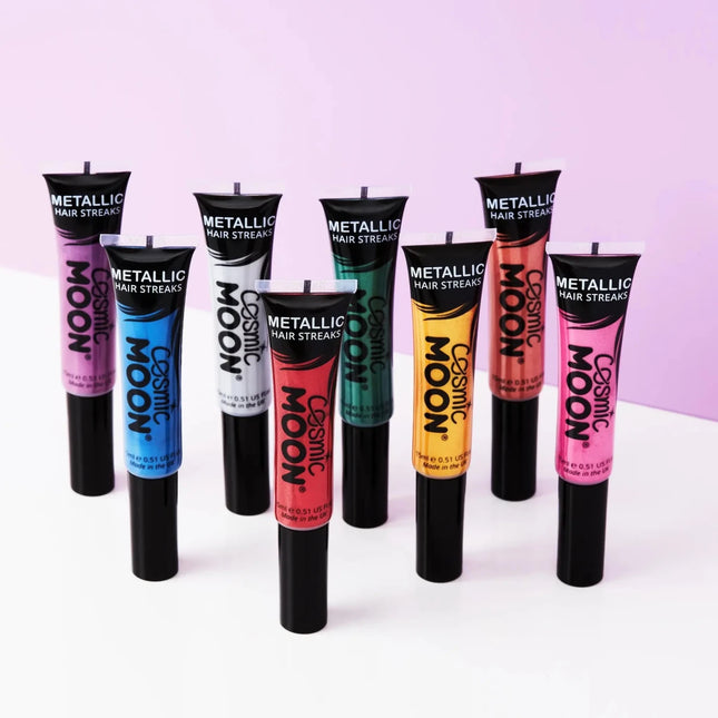 Cosmic Moon Metallic Hair Streaks Red 15ml van Moon Creations koop je bij Partywinkel