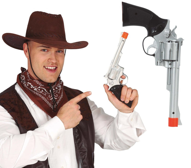 Cowboy Geweer Zilver 32cm van Fiestas Guirca koop je bij Partywinkel