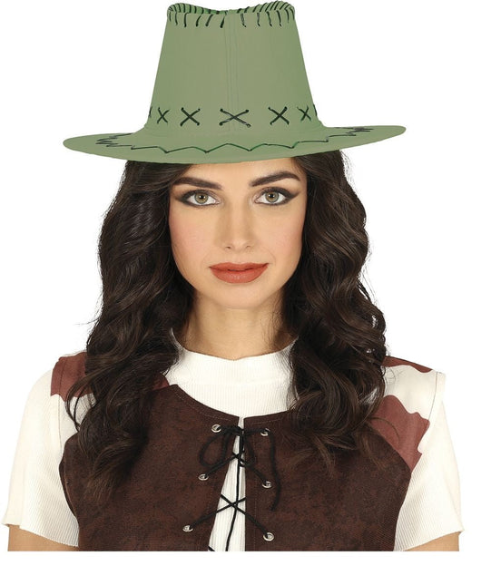 Cowboy Hoed Groen - Partywinkel - 8434077230299