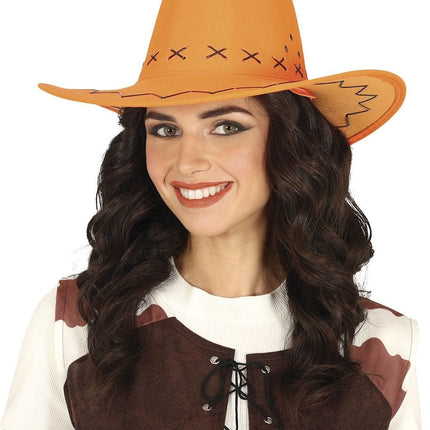 Cowboy Hoed Oranje - Partywinkel - 8434077230305