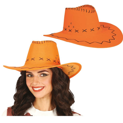 Cowboy Hoed Oranje - Partywinkel - 8434077230305