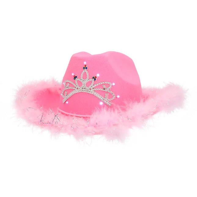 Cowboy Hoed Roze Led van Boland koop je bij Partywinkel