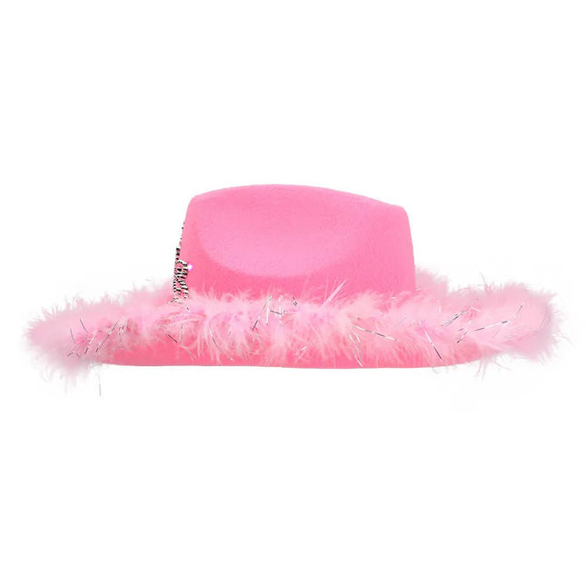 Cowboy Hoed Roze Led van Boland koop je bij Partywinkel
