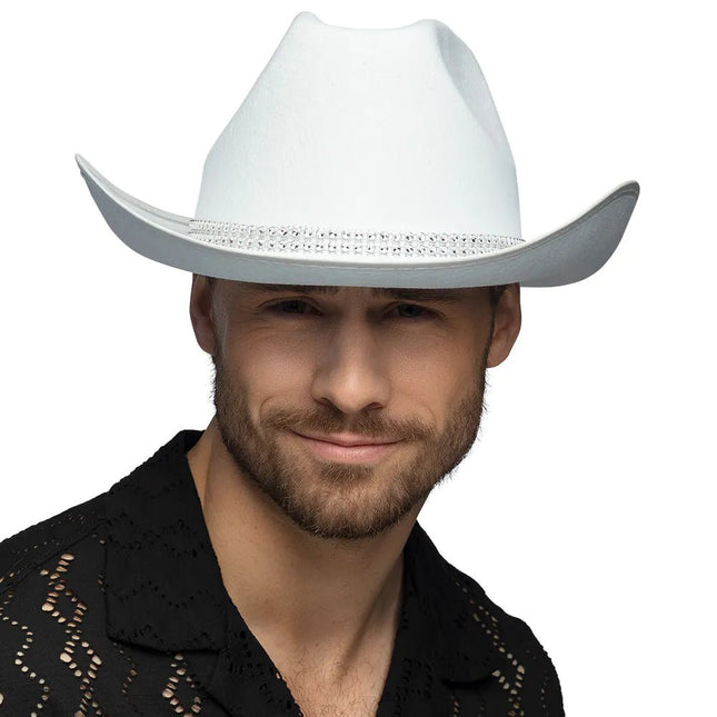 Cowboy Hoed Wit - Partywinkel - 8712026543806