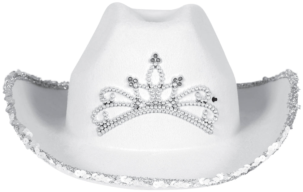 Cowboy Hoed Wit Zilver - Partywinkel - 8434077135815