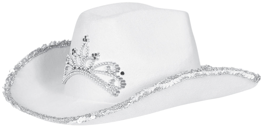 Cowboy Hoed Wit Zilver - Partywinkel - 8434077135815