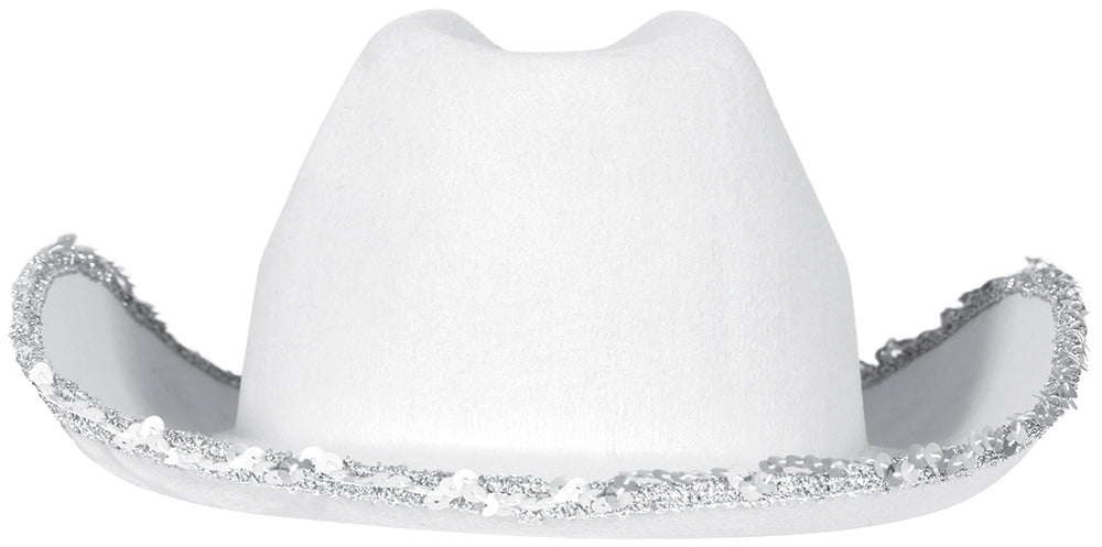 Cowboy Hoed Wit Zilver - Partywinkel - 8434077135815