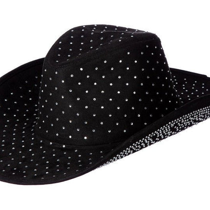 Cowboy Hoed Zwart Strass van Wilbers & Wilbers koop je bij Partywinkel