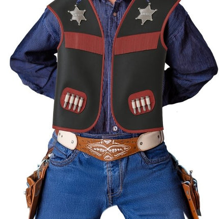 Cowboy Vest Jongen Kunstleer van Fiestas Guirca koop je bij Partywinkel