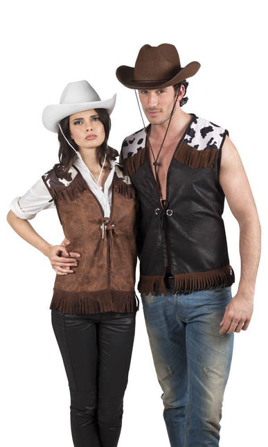 Cowboy Vest M van Boland koop je bij Partywinkel