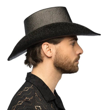 Cowboyhoed Midnight zwart van Boland koop je bij Partywinkel