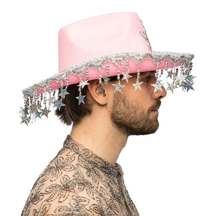 Cowboyhoed Stargazing roze van Boland koop je bij Partywinkel