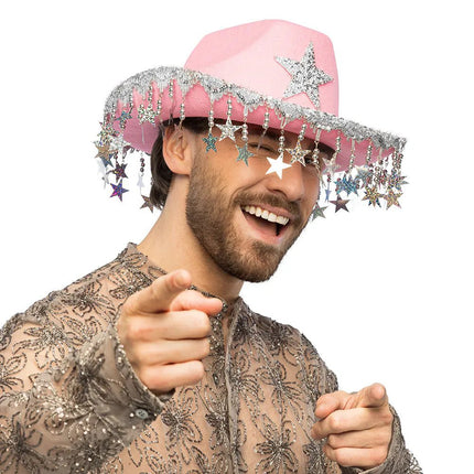 Cowboyhoed Stargazing roze van Boland koop je bij Partywinkel