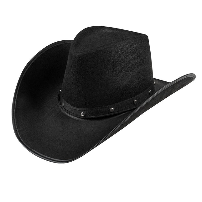 Cowboyhoed Zwart 45cm van Boland koop je bij Partywinkel