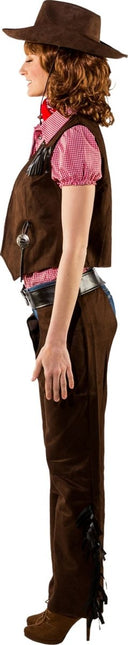 Cowgirl Gilet – Suède Look van Orlob koop je bij Partywinkel