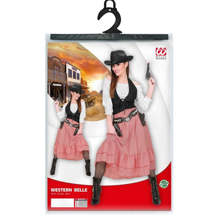 Cowgirl Kostuum 3 delig - Partywinkel - 8003558584512