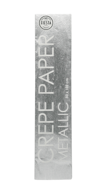 Crepe Papier Metallic Zilver 50cm 1,5m van WeFiesta koop je bij Partywinkel