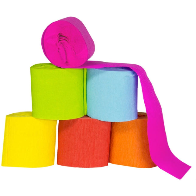 Crepe Papier Rollen - 6 stuks van Folat koop je bij Partywinkel