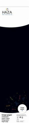 Crepe papier zwart (FSC, 250x50cm) van Haza Witbaard koop je bij Partywinkel