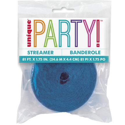 Crepe Slinger Donkerblauw 24m van Unique koop je bij Partywinkel