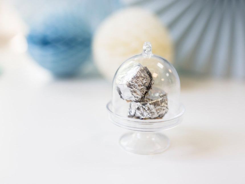 Cupcake Standaard Mini met Deksel Doorzichtig 7,5cm 3st van Partydeco koop je bij Partywinkel