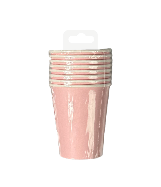 Kubki jasnoróżowe 7cm 8szt