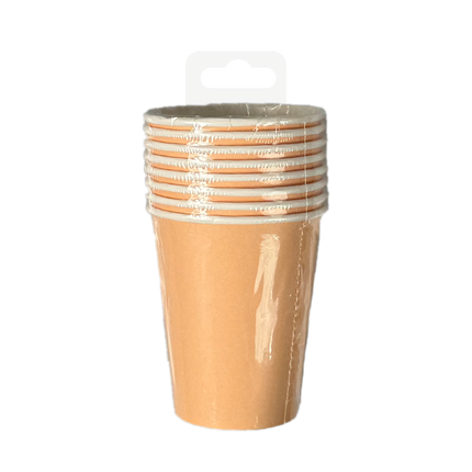 Kubki pomarańczowe pastelowe 7cm 8szt