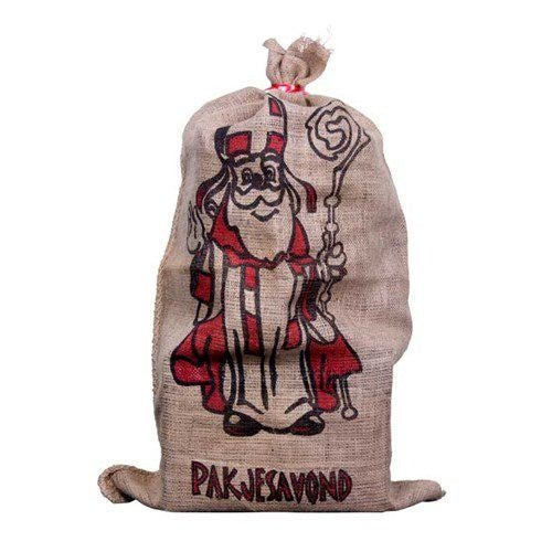 De Zak Van Sinterklaas Jute 2 Kleuren van Haza Witbaard koop je bij Partywinkel