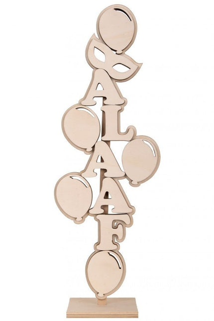 Deco Alaaf Hout 50cm Op Stok van PartyXplosion koop je bij Partywinkel