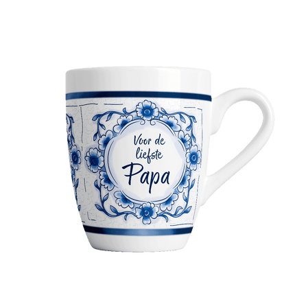 Niebieski kubek Delft - Papa