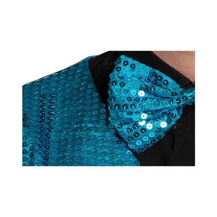 Kardigan + muszka turkusowy