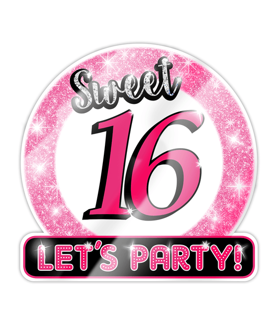 Deurbord 16 Jaar Sweet 16 Lets Party! 50cm van Paper Dreams koop je bij Partywinkel