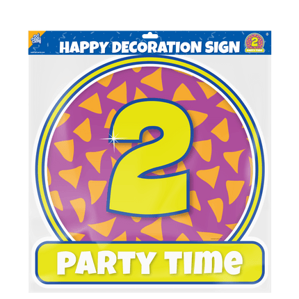 Deurbord 2 Jaar Gekleurd 50cm van Paper Dreams koop je bij Partywinkel