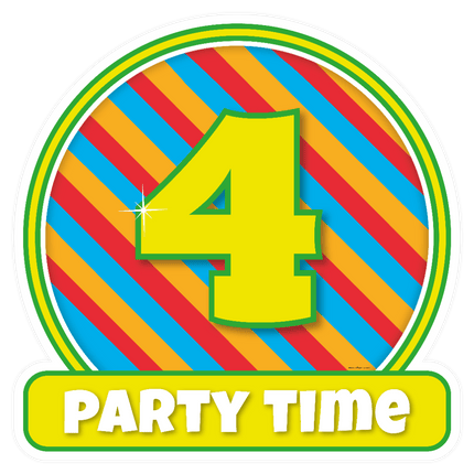 Deurbord 4 Jaar Gekleurd 50cm van Paper Dreams koop je bij Partywinkel