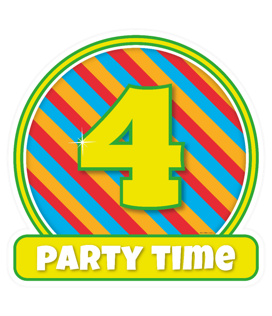 Deurbord 4 Jaar Gekleurd 50cm van Paper Dreams koop je bij Partywinkel