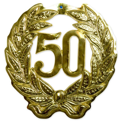 Deurbord 50 Goud 45cm - Partywinkel - 8714572214919