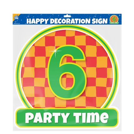 Deurbord 6 Jaar Gekleurd 50cm van Paper Dreams koop je bij Partywinkel