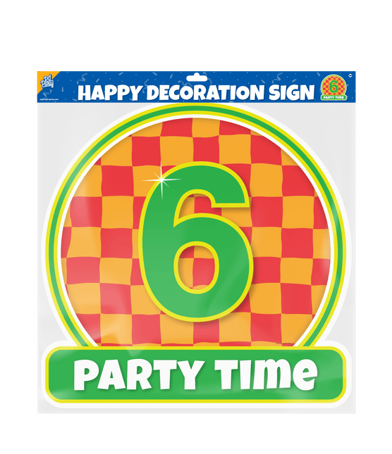 Deurbord 6 Jaar Gekleurd 50cm van Paper Dreams koop je bij Partywinkel