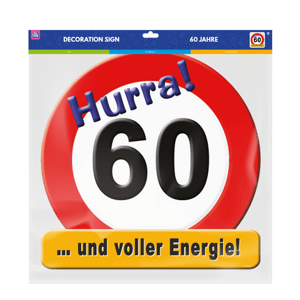 Deurbord 60 Jahre 50cm van Paper Dreams koop je bij Partywinkel