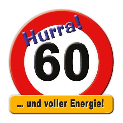 Deurbord 60 Jahre 50cm van Paper Dreams koop je bij Partywinkel