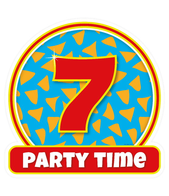 Deurbord 7 Jaar Gekleurd 50cm van Paper Dreams koop je bij Partywinkel